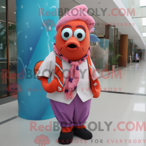 Pink Clown Fish maskot...