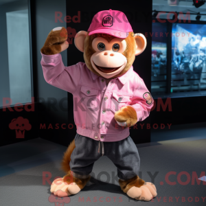 Pink Monkey mascot costume...
