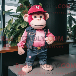 Postava maskota Pink Monkey...