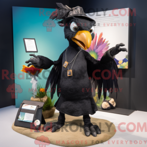 Sort Archaeopteryx maskot...
