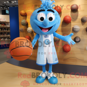 Blue Basketball Ball mascot...