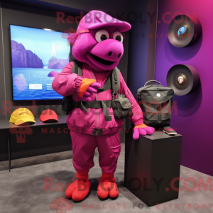 Disfraz de mascota Magenta...