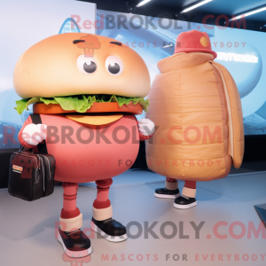 Peach Hamburger mascot...