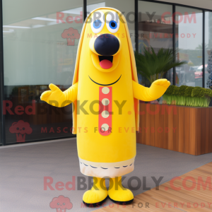 Yellow Hot Dogs mascot...