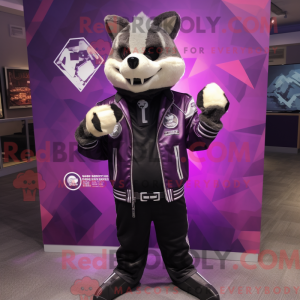 Purple Badger maskot...