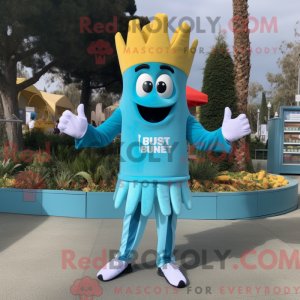 Cyan French Fries mascot...