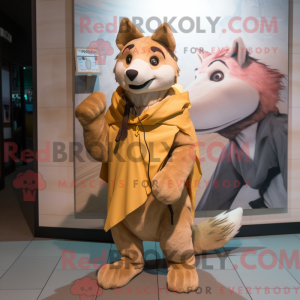 Tan Dingo mascot costume...