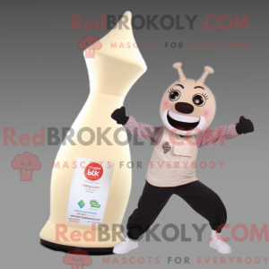 Beige Bottle Of Milk mascot...