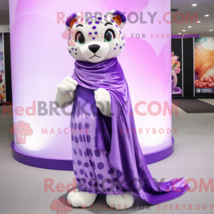Lavendel leopard maskot...