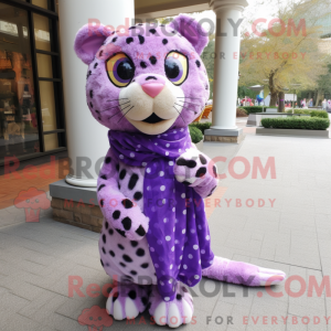 Lavendel leopard maskot...