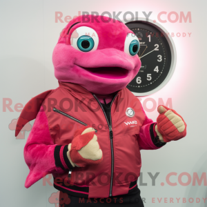 Magenta Salmon mascot...