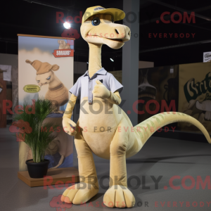 Tan Brachiosaurus mascot...
