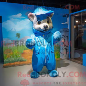 Blue Marten mascot costume...