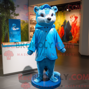 Blue Marten maskot kostume...