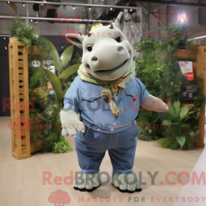Oliven Rhinoceros maskot...