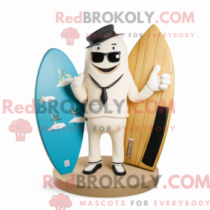 Creme surfbræt maskot...