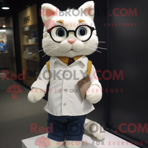 Cream Cat mascot costume...