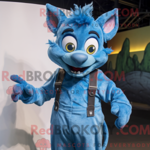 Blå Chupacabra maskot...