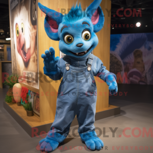 Blå Chupacabra maskot...