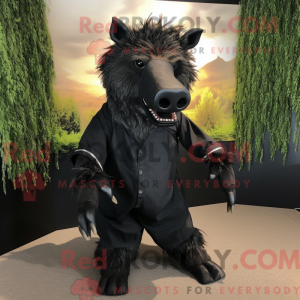 Black Wild Boar mascot...