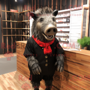 Black Wild Boar mascot...