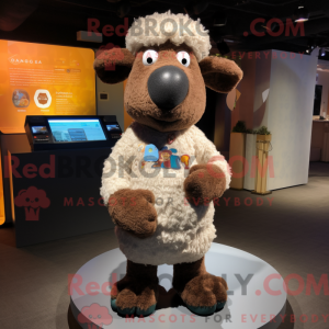 Brown Sheep mascot costume...