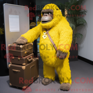 Yellow Gorilla mascot...