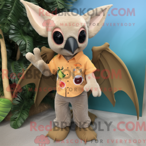 Tan Fruit Bat mascot...