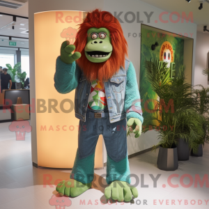 Green Orangutan mascot...