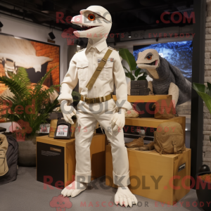 White Deinonychus mascot...