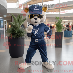 Navy Puma maskot kostume...