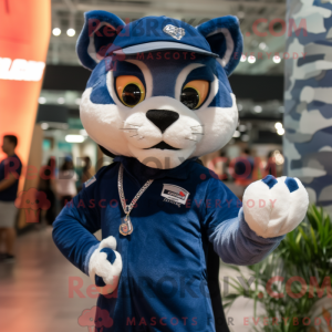 Navy Puma mascot costume...