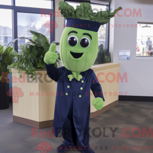 Navy Celery mascot costume...