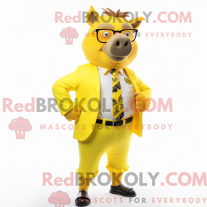 Yellow Wild Boar mascot...