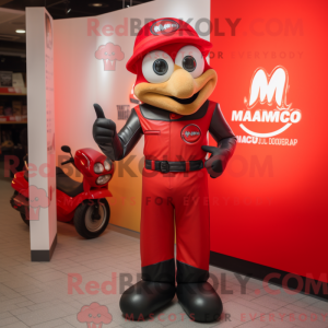 Red Mango mascot costume...