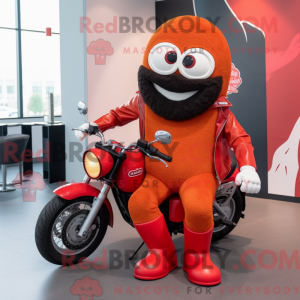 Red Mango mascot costume...