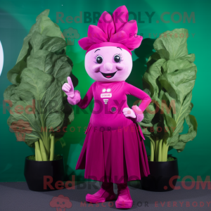 Magenta spinat maskot...
