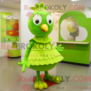 Postava maskota Lime Green...