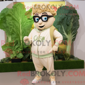 Beige Caesar Salad mascot...