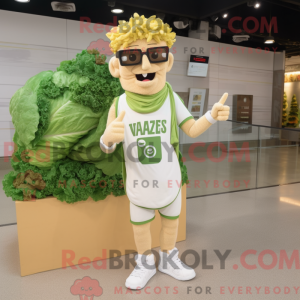 Beige Caesar Salat maskot...