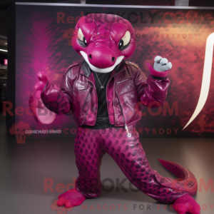 Magenta Python maskot...