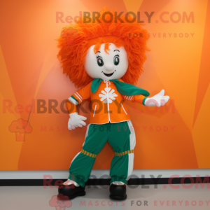 Orange Irish Dancer mascot...