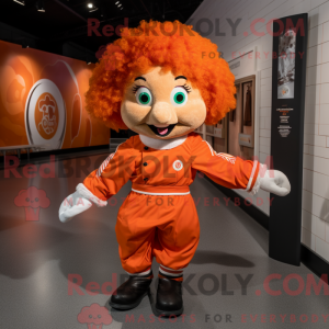 Orange Irish Dancer mascot...