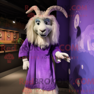 Purple Angora Goat mascot...