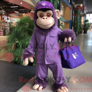 Purple Chimpanzee mascot...