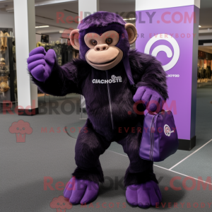 Purple Chimpanzee mascot...