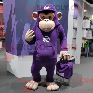 Purple Chimpanzee mascot...