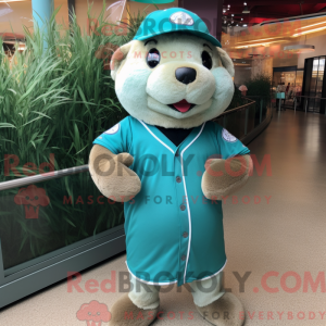 Turquoise Otter mascot...
