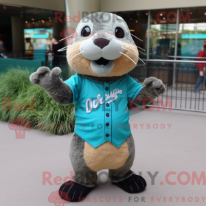 Turquoise Otter mascot...