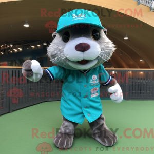 Turquoise Otter mascot...